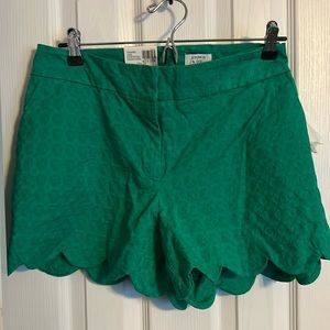 Crown and Ivy Shelby green shorts, size 14 with tags attached.
